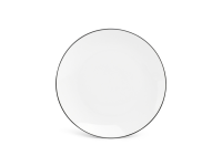 Plat bord 26,5cm coupe black rim Basic White