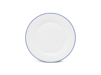 Plat bord 27cm blue rim Basic White