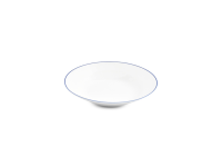 Diep bord 23xH4cm blue rim Basic White
