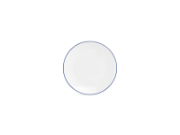 Plat bord 20,5cm coupe blue rim Basic White