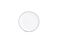 Plat bord 24cm coupe blue rim Basic White
