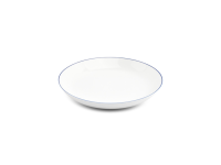 Diep bord 27xH4cm coupe blue rim Basic White