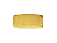 BORD RECHTHOEKIG 29,5X15CM OBLONG PLATE MUSTARD GEEL STONECAST CHURCHILL