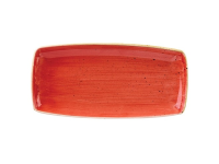 BORD RECHTHOEKIG 29,5X15CM OBLONG PLATE BERRY RED STONECAST CHURCHILL