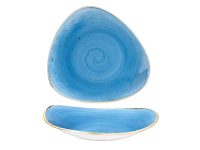 SCHAAL DRIEHOEKIG 15,3CM BLAUW CORNFLOWER STONECAST CHURCHILL