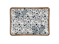 Fluer rechthoekig bord 18 x 13 cm