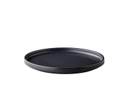 ShApes bord rond opstaande rand stapelbaar zwart 25,4 x 3 cm