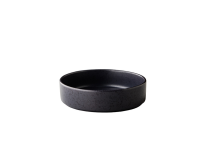 ShApes bord diep opstaande rand stapelbaar zwart 18 x 5 cm
