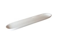 Q Performance bord ovaal wit porselein 38 x 7,6 cm