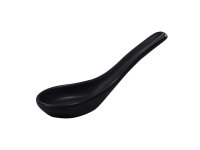 Chinese lepel zwart porselein 13,5 cm
