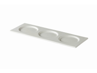 Q Fine China presentatiebord met 3 spiegels 38,5 x 14 cm