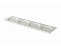 Q Fine China presentatiebord met 4 spiegels 51 x 14 cm