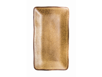 Q Authentic Stone Brown bord rechthoekig 27,5 x 15,5 cm