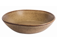 Q Authentic Stone Brown pasta/soep bord 22 cm
