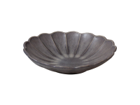 Flower pasta bord grijs 24 cm