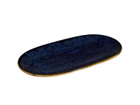Jersey bord ovaal blauw 22 x 12 cm