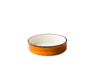 Jersey bord diep opstaande rand stapelbaar oranje18 cm