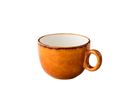 Jersey latte koffiekop stapelbaar oranje 350 ml