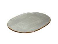 Jersey bord ovaal grijs 34 x 25 cm