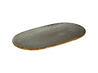 Jersey bord ovaal grijs 22 x 12 cm