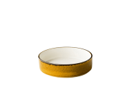 Jersey bord diep opstaande rand stapelbaar geel 18 cm