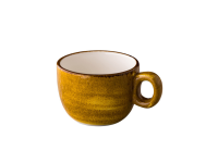 Jersey koffiekop stapelbaar geel 160 ml