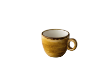 Jersey espresso kop stapelbaar geel 80 ml