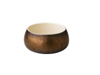 Gold Metallic kom gebogen 15 x 7,5 cm