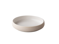 Vulcanic bord gebogen diep wit L 24 x 5 cm