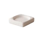 Vulcanic schaaltje vierkant wit 9 x 2,2 cm