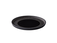Vulcanic bord zwart M 22 cm