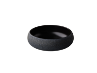 Vulcanic bord gebogen diep zwart M 19,5 x 6,7 cm