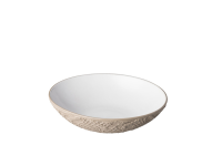 Concrete kom wit met bedrukkking 24,5 x 6 cm