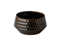 Gold Metallic gehamerd kom 13,7 x 7 cm