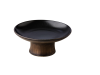 Gold Metallic bord op hoge voet zwart 20,3 x 8,7 cm
