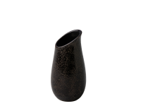 Vaasje zwart satijn/stone 6,7 x 14 cm