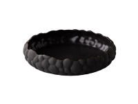 Bubble gebogen kom zwart M 24,5 x 5,5 cm 1500 ml