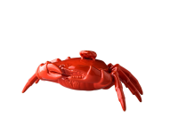 Krab met deksel rood 26 x 17,5 x 6 cm