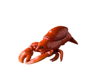 Kreeft kom en deksel rood 34,5 x 21 x 9,5 cm