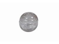 Crackled Glass kom met deksel transparent S 7 cm