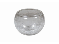 Crackled Glass ShApes bol transparent L 13,5 x 10 cm