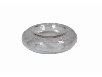 Crackled Glass presentatiekom transparent 17 x 5 cm