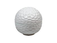 Crystal kom rond met deksel wit 12 cm