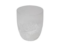 Tumbler ovaal transparant white stains