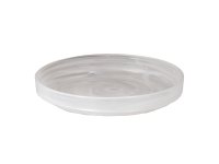 Bord opstaande rand stapelbaar white swirl 20,5 cm