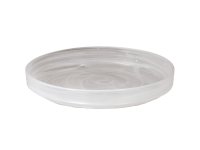 Bord opstaande rand stapelbaar white swirl 25,4 cm