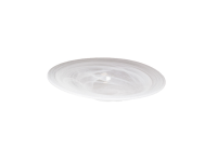 Angled bord schuinaflopend white swirl 25 cm