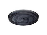 Bord opstaande rand stapelbaar black swirl 20,5 cm