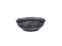 Diep bord met gebroken rand black swirl 19,7 cm