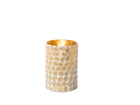 Lamphouder wit en gouden ring 7,5 x 12 cm